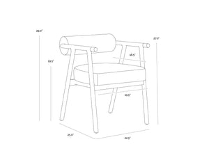 Sova Dining Armchair  Antique Brown