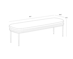 Koffi Bench  Dark Bronze