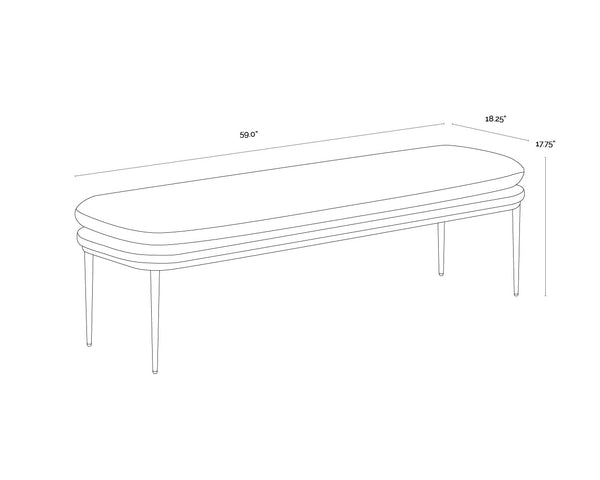 Koffi Bench  Dark Bronze