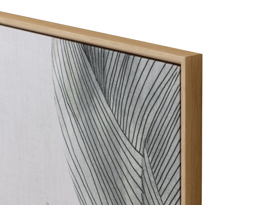 Bloom And Flow (Set Of 2)  30" X 60"  Natural Floater Frame