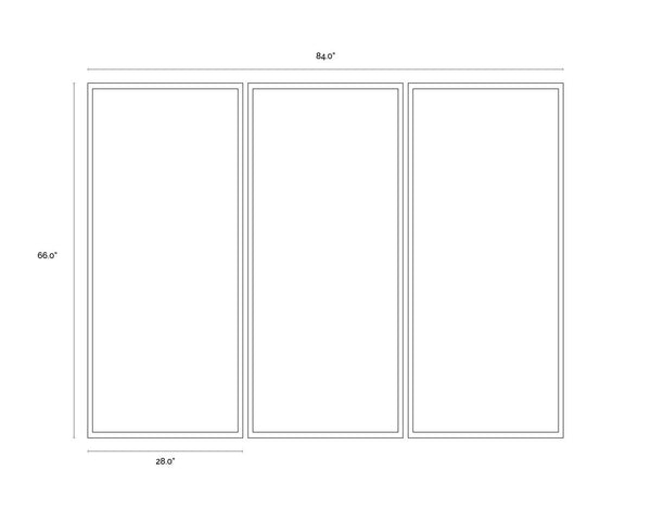 Radical Interpretation (Set Of 3)  28" X 66"  Black Floater Frame