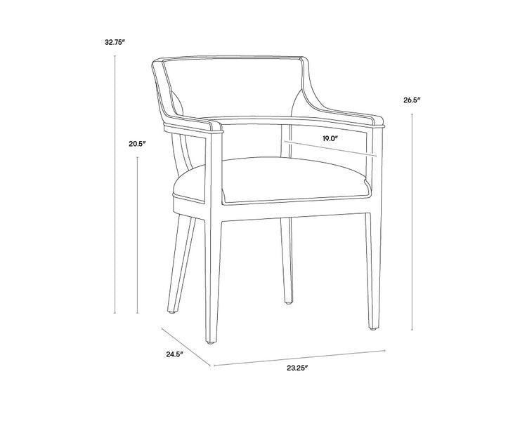 Brylea Dining Armchair  Ash Grey