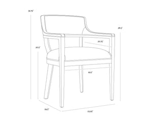 Brylea Dining Armchair  Ash Grey