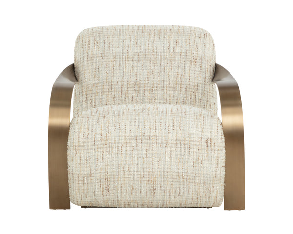 Sonesta Lounge Chair  Antique Brass