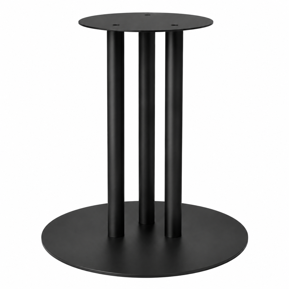 Globe Round 3 Post Table Base - Flat Plate