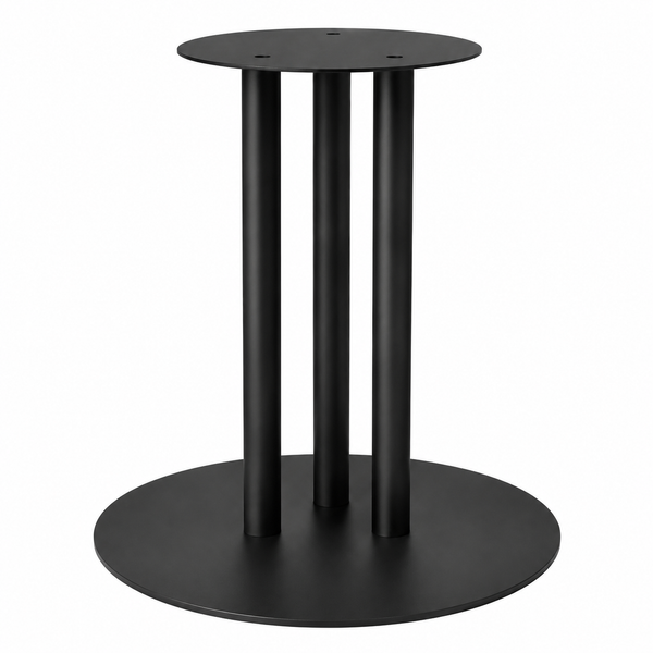 Globe Round 3 Post Table Base - Flat Plate