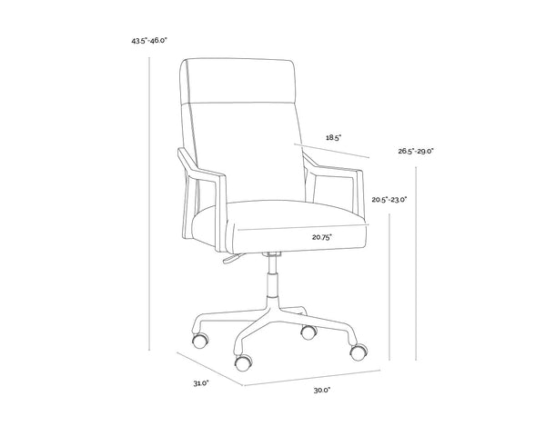 Collin Office Chair  Brown