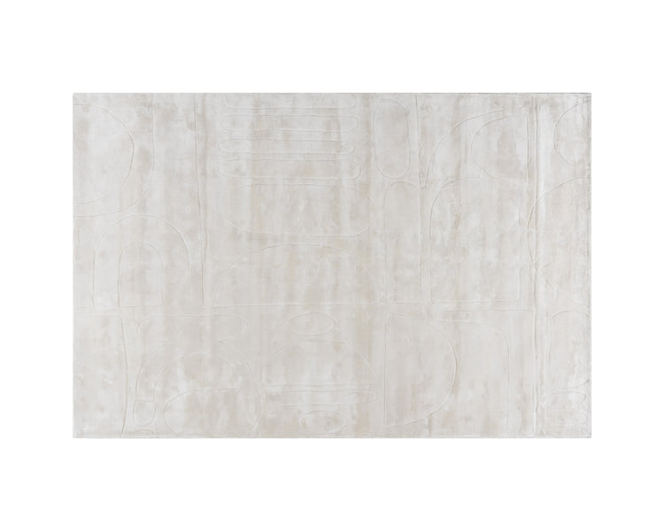 Caruso Handloomed Rug  Cream / Ivory  6' X 9'