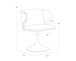 Simone Swivel Dining Chair