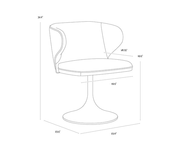 Simone Swivel Dining Chair