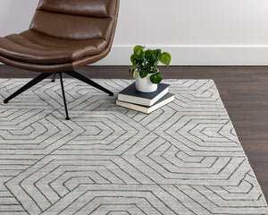 Mazey Handloomed Rug  Grey  8' X 10'