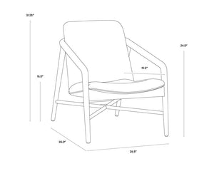 Cinelli Lounge Chair  Ash Grey