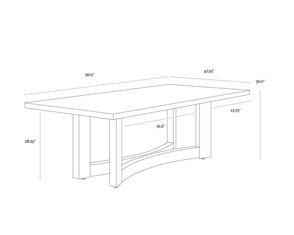 Arezza Dining Table - 90.5"