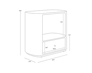 Siena Nightstand Oval