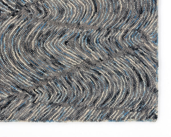 Corfu Handtufted Rug  Blue / Charcoal  8' X 10'