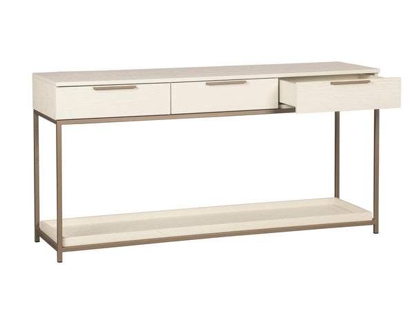Rebel Console Table With Drawers  Champagne Gold