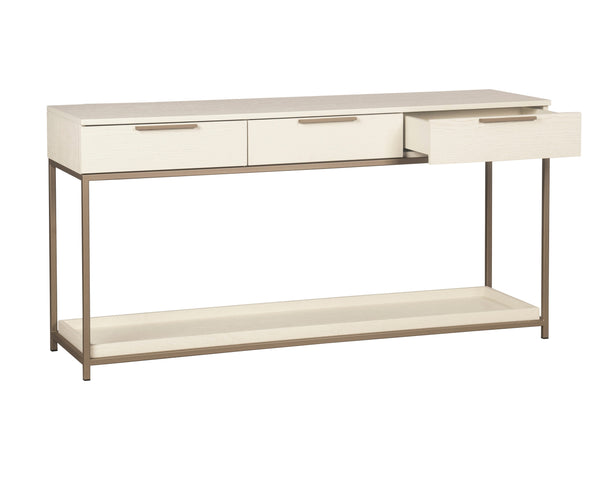 Rebel Console Table With Drawers  Champagne Gold