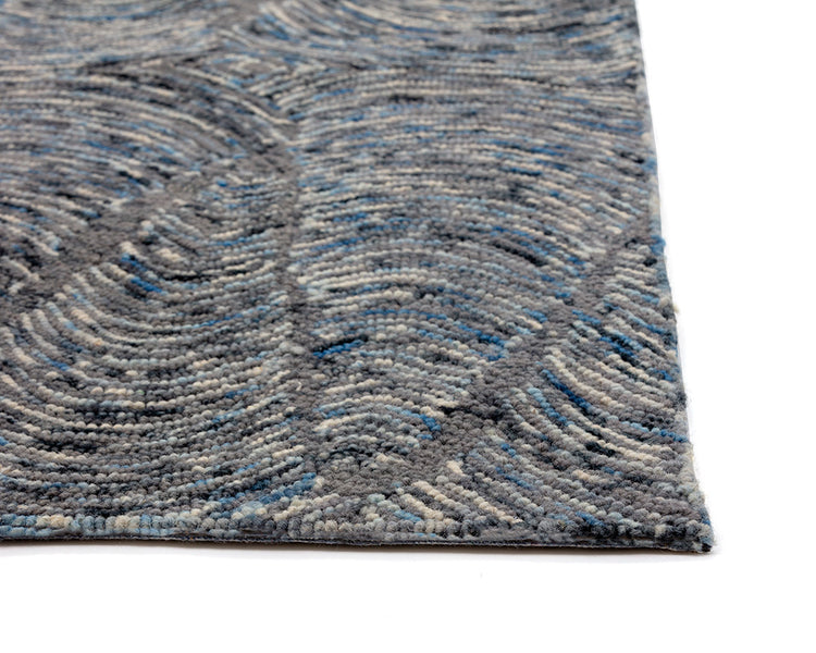 Corfu Handtufted Rug  Blue / Charcoal  9' X 12'