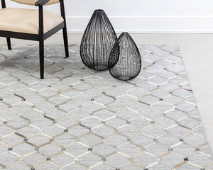 Bordeaux Handmade Rug  Ivory /  Grey  9' X 12'