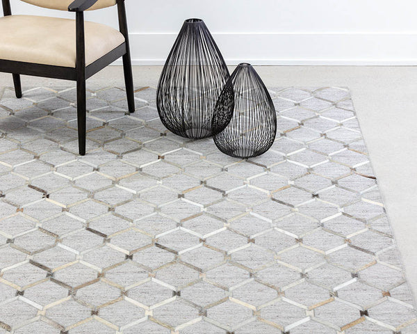 Bordeaux Handmade Rug  Ivory /  Grey  9' X 12'