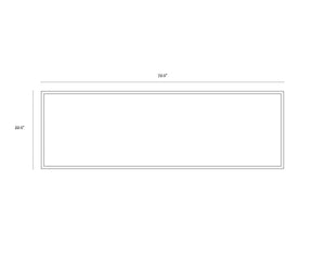 Mystic Landscape  72" X 22"  Black Floater Frame