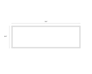 Mystic Landscape  72" X 22"  Black Floater Frame