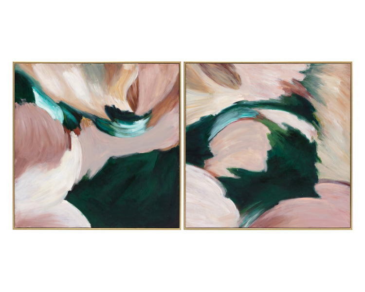 Wild Ones (Set Of 2)  48" X 48"  Gold Floater Frame