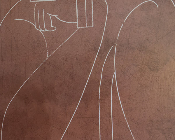 Two Stories (Set Of 2)  36" X 72"  Natural Floater Frame