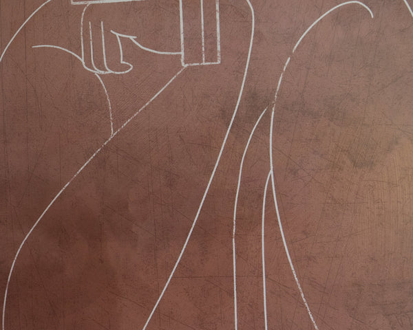 Two Stories (Set Of 2)  36" X 72"  Natural Floater Frame