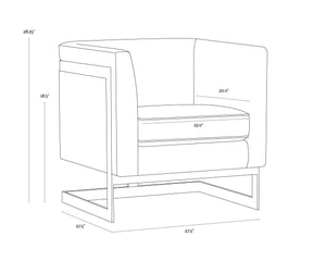 Yvette Armchair  Stainless Steel