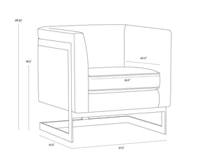 Yvette Armchair  Stainless Steel