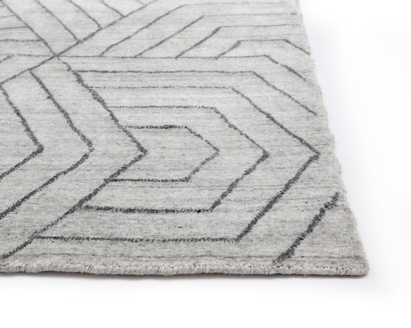 Mazey Handloomed Rug  Grey  9' X 12'