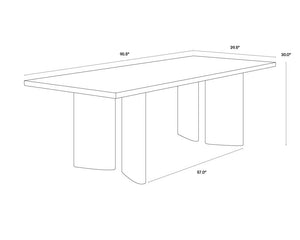 Giulietta Dining Table Rectangular - 90.5"