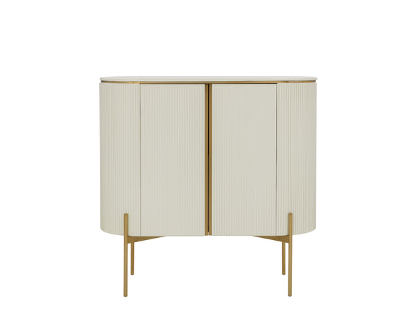 Paloma Bar Cabinet High Gloss Cream