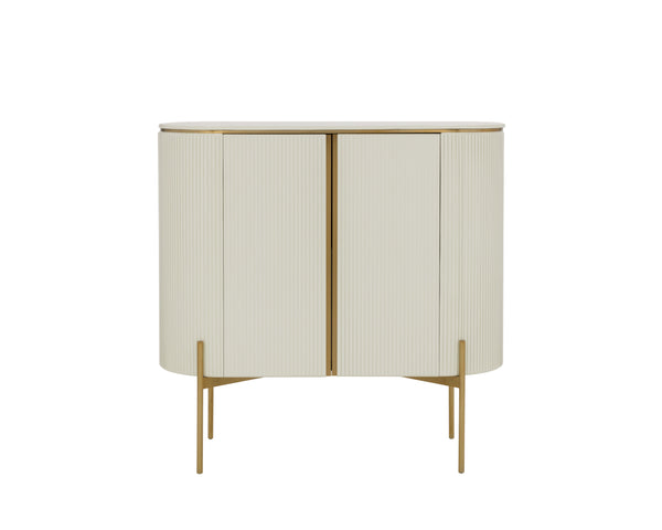 Paloma Bar Cabinet High Gloss Cream