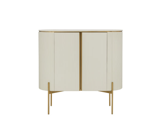 Paloma Bar Cabinet High Gloss Cream