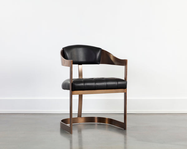 Beaumont Dining Armchair  Antique Brass