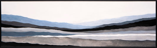 Mystic Landscape  72" X 22"  Black Floater Frame