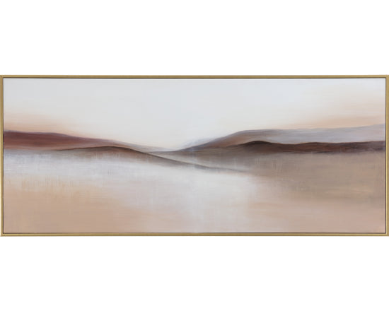 Desert Sands  72" X 30"  Gold Floater Frame