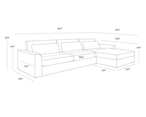 Merrick Sofa Chaise Raf