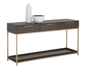 Rebel Console Table With Drawers   Gold