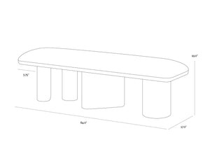 Hiro Bench  Light Oak