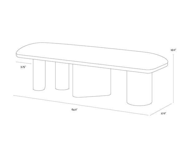 Hiro Bench  Light Oak