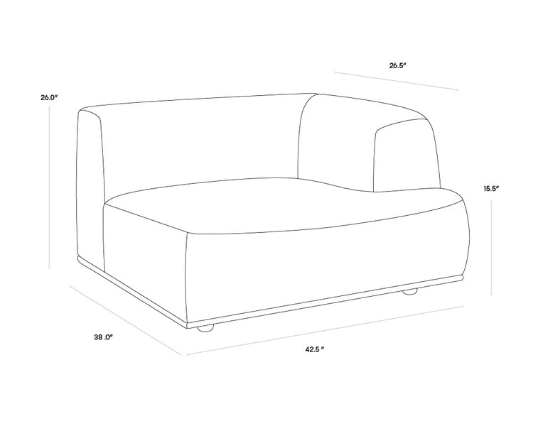 Darren Modular Right Armchair