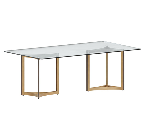 Glass Dining Table Top Rectangular - 86.5"