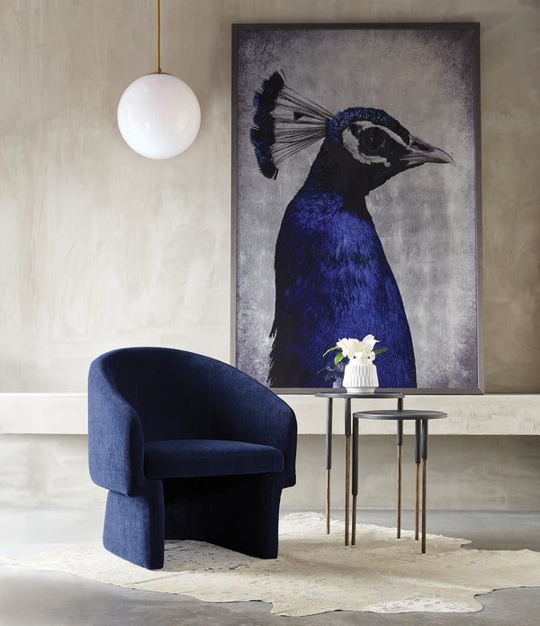 The Peacock  48" X 72"  Charcoal Frame