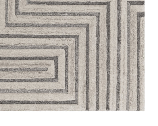 Oslow Handtufted Rug  Beige / Grey  10' X 14'