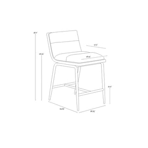 Abilene Counter Stool - Polo Club Muslin