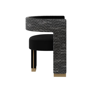 Adamina Dining Armchair - Abbington Black / Hobbes Night