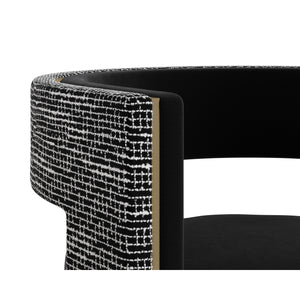 Adamina Dining Armchair - Abbington Black / Hobbes Night